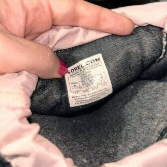 Sorel Flurry Pink Black Waterproof Snow Boot - Picture 6 of 6